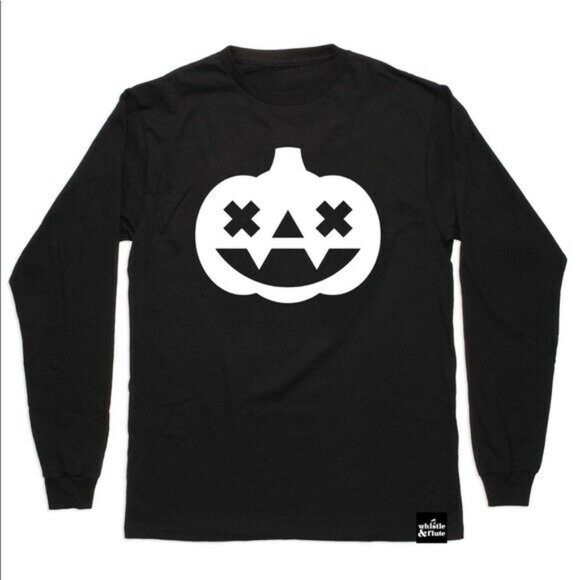 Whistle Flute Glow in Dark Pumpkin Halloween Tee - Picture 5 of 5
